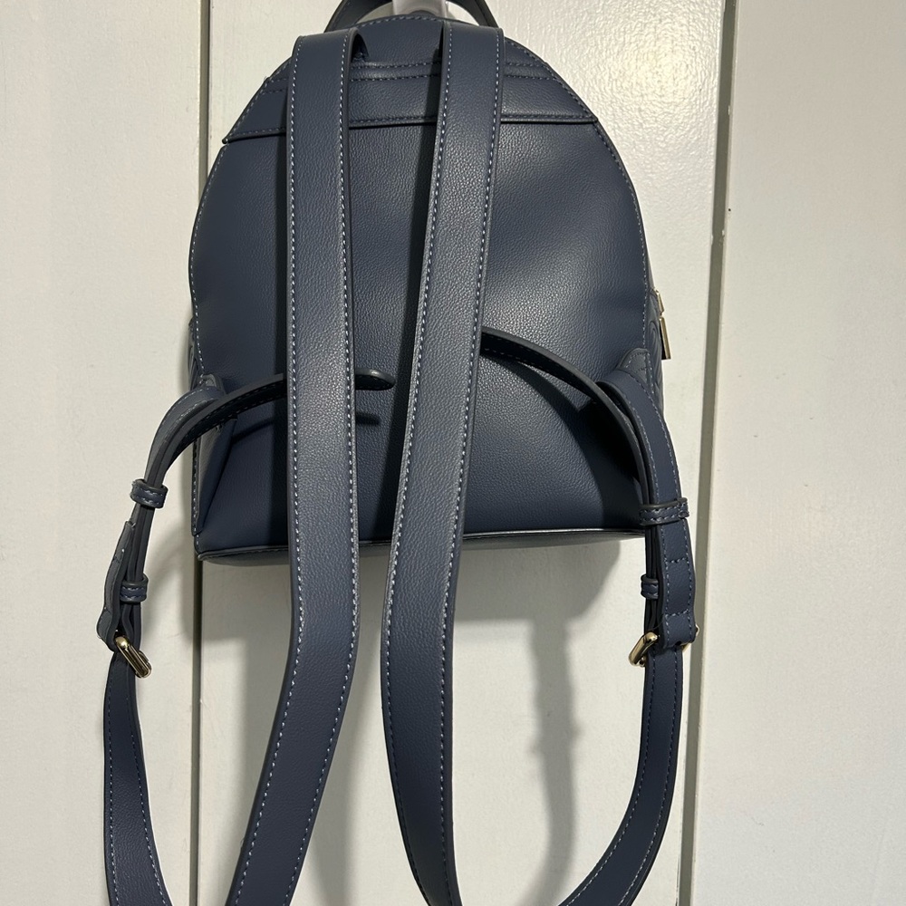 LOVE Moschino Blue Embossed Backpack - Picture 5 of 13